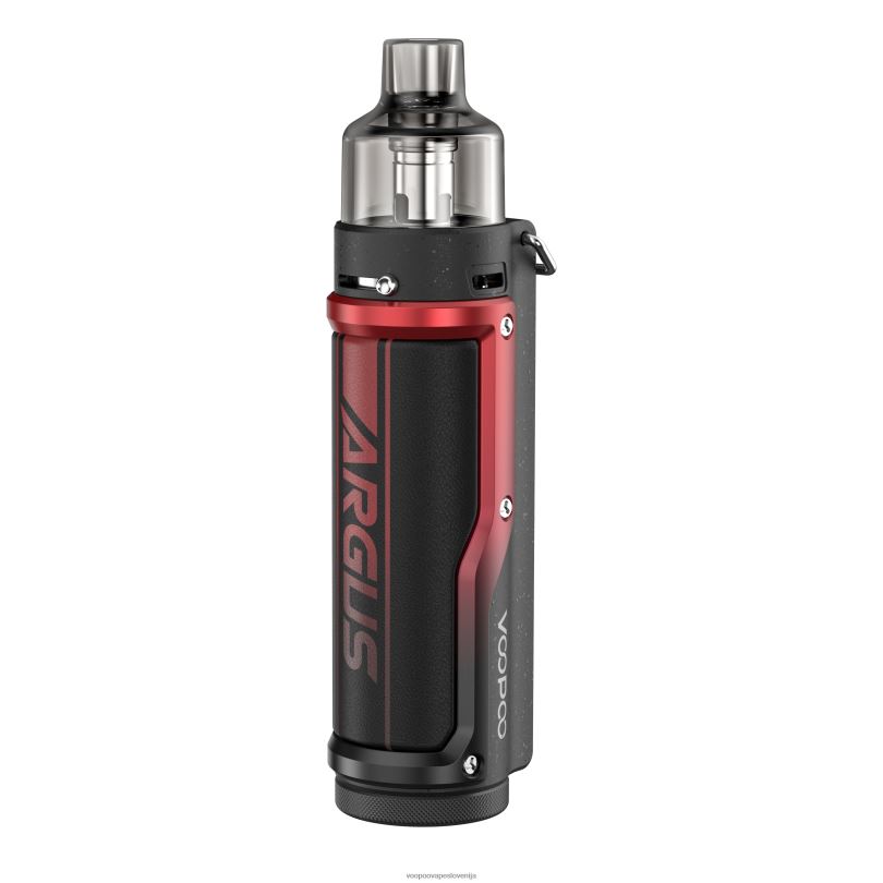 82HJH23 VOOPOO ARGUS PRO pod mod komplet liči usnjeno rdeče - VOOPOO Vape Ljubljana