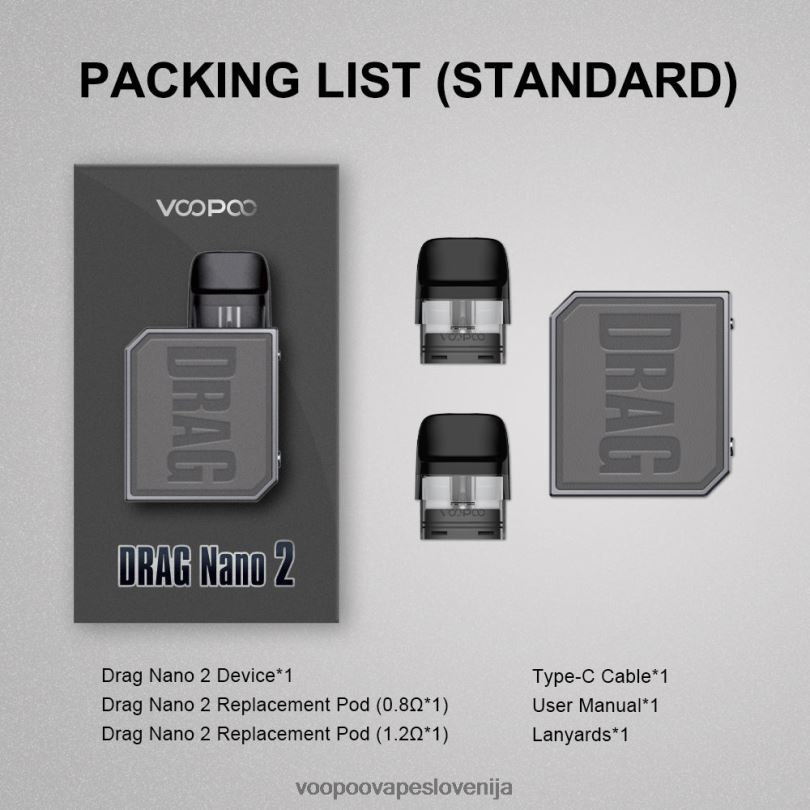 82HJH152 VOOPOO DRAG NANO 2 komplet za pod zeleni čaj - VOOPOO Vape Slovenija