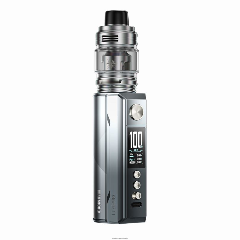 82HJH158 VOOPOO DRAG M100S mod naprava srebrna & črna - VOOPOO Vape Gene Slovenija